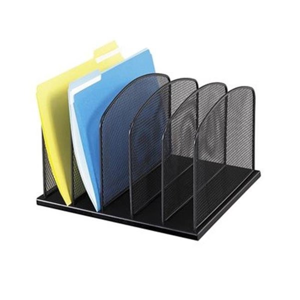 Betterbeds Onyx Mesh Desk Organizer - 5 Upright Sections - Black BE861216